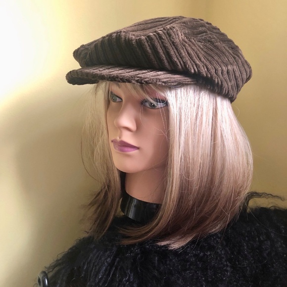 NEW! Visor Cap Hat, Brown Whale Corduroy by Nordstroms - Picture 1 of 4